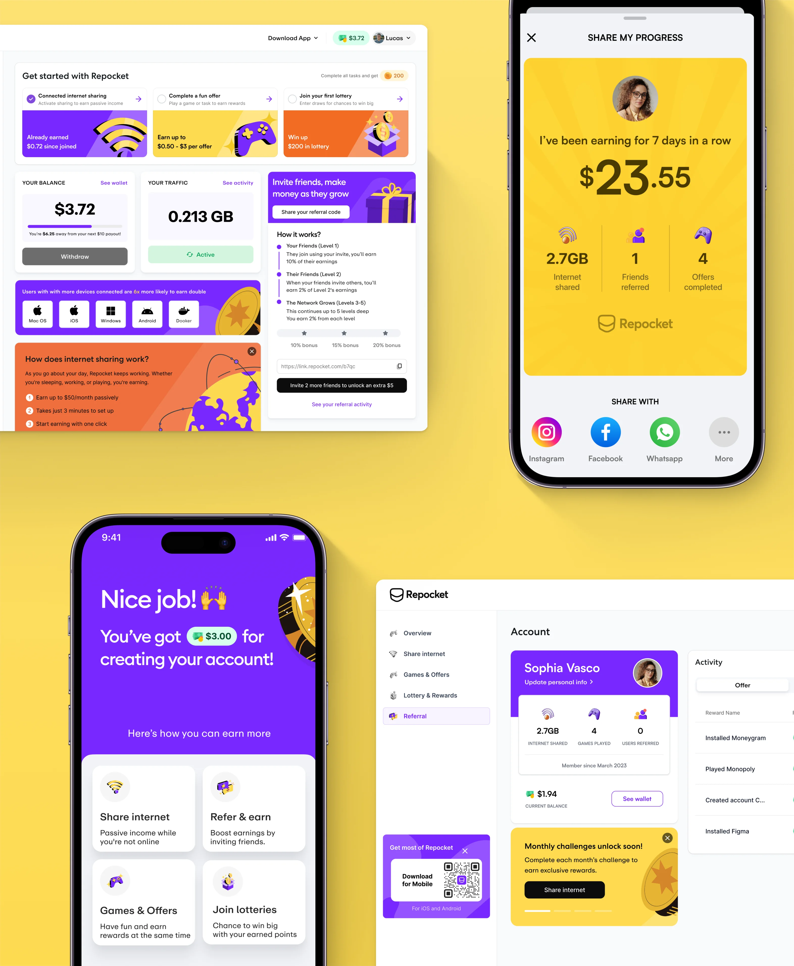 Repocket · 2024 design work