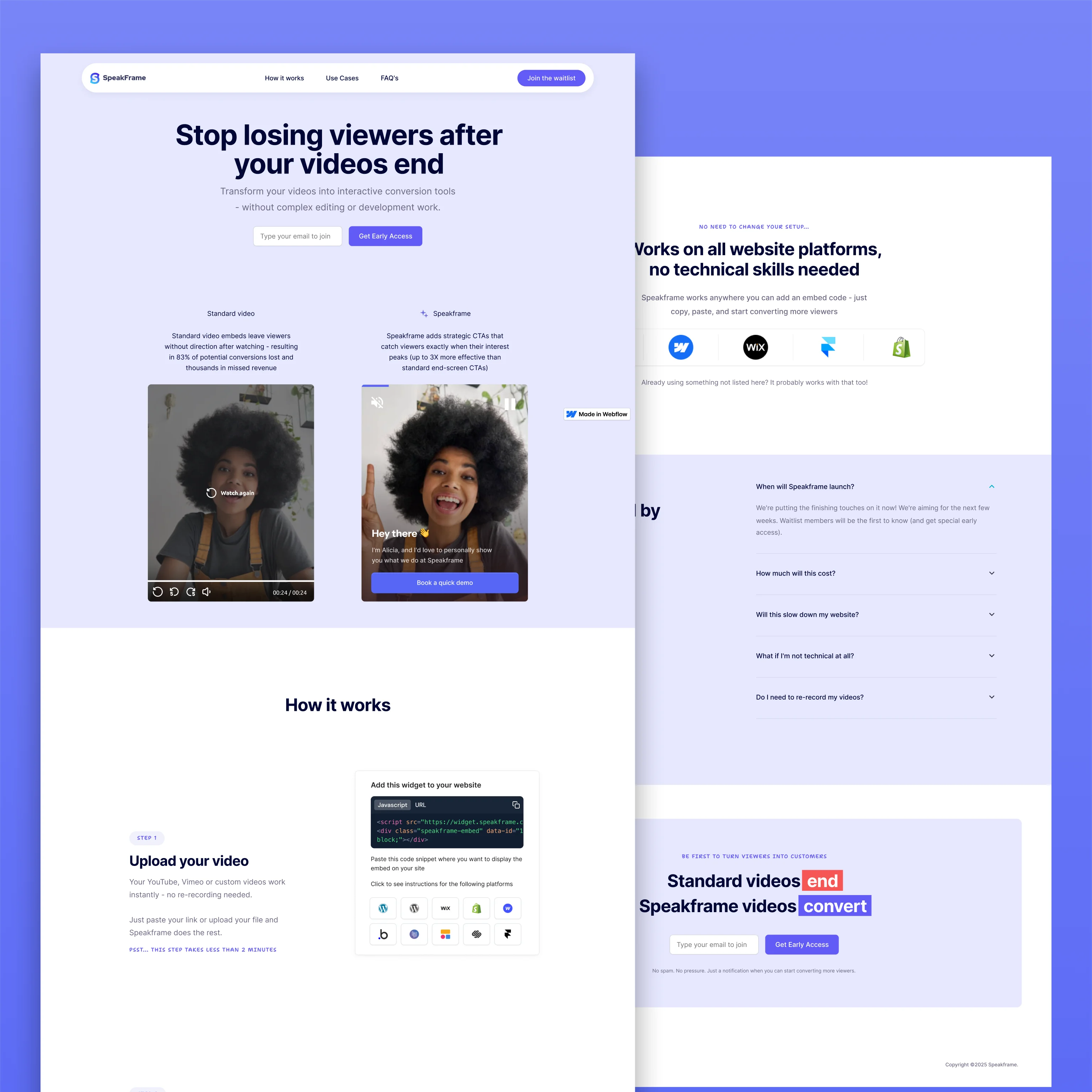 Speakframe · 2025 design work